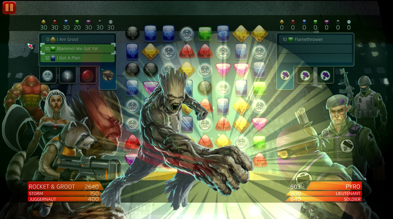 Illustration for article titled Rocket Raccoon And Groot Are One In Marvel Puzzle Quest